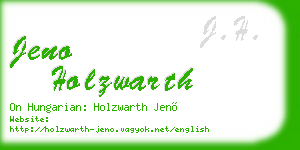 jeno holzwarth business card